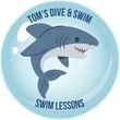 Sharks swim level sticker badge, Tom’s Dive & Swim